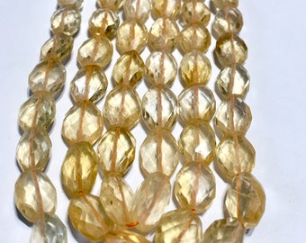 Citrine faceted oval beads whole strand 8mm long