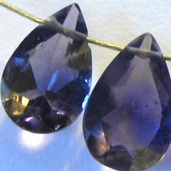 Iolite ring cut pear 6 pieces