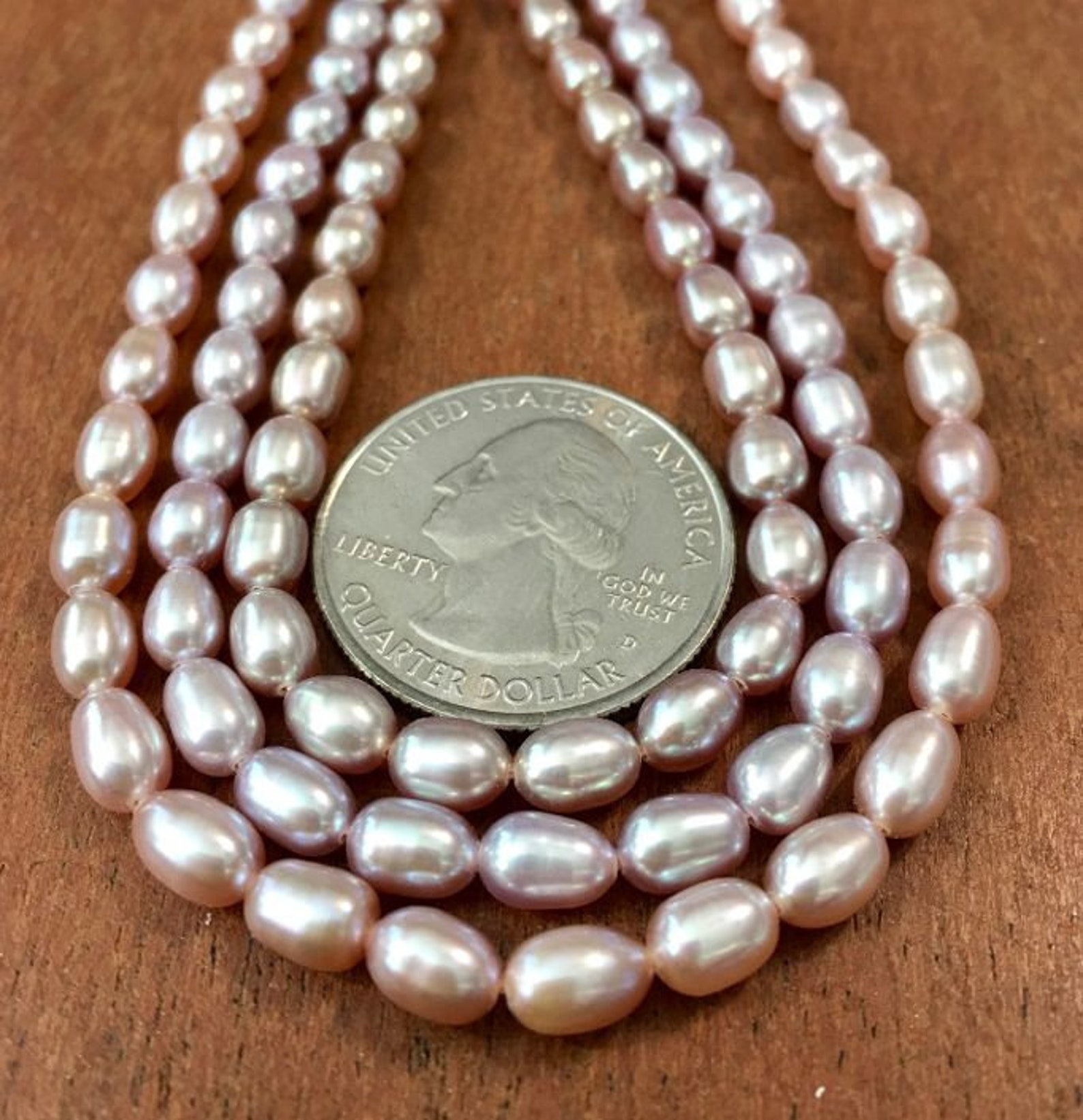 Fresh Water Rice Pearls Tiny Lovely Creamy Mauve/peach Color WHOLE ...