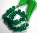 6 Green Onyx faceted candy kiss onion briolettes 6pieces 