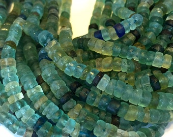 Ancient roman glass beads rustic heishi spacers