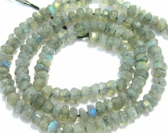 full strand labradorite tumbled rondells and or heishes RUSTIC