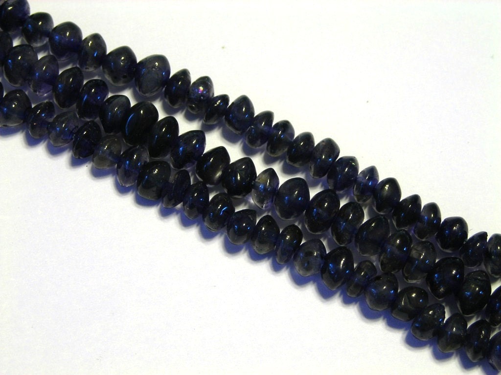 Iolite button rondells
