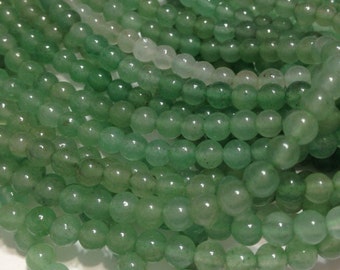 Green aventurine round beads whole strand 8mm