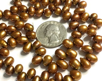 Dancing Pearls creamy caramel color WHOLE strand