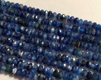 KYANITE faceted rondelles beads excellent quality