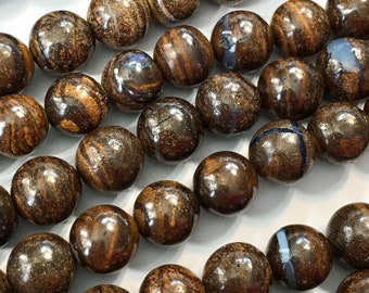 8MM Boulder Opal beads full 14inch strand 8mm Opal Australian