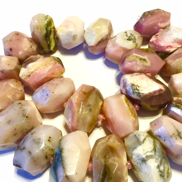 GIANT Pink Opal chunky organic beads