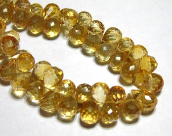 Mystic quartz apricot faceted drops 6 pieces