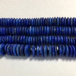 Lapis rondelle heishi beads whole or half strand