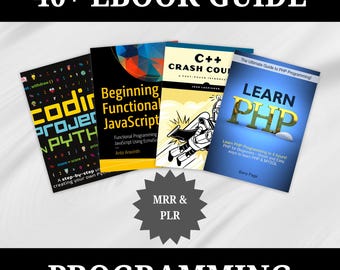 40+ Programming Ultimate Ebook Bundle, Wellness Coaching, Digital Course, MRR, PLR, Coding Education, Software Developer Training Gift, Data