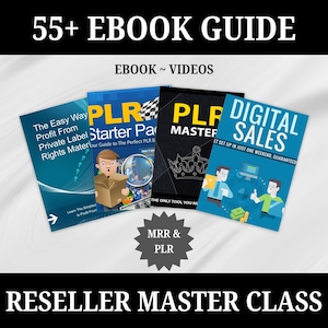 55+ Reseller Master Class Ultimate Ebook Bundle, Coaching, Digital Video Course, MRR, PLR, Online Business Growth, Passive Income Training