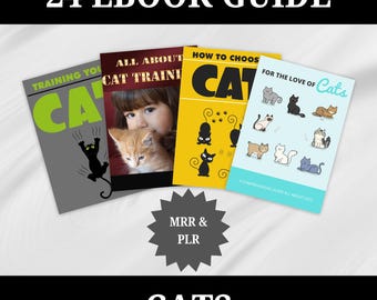 24 Ultimate Cat Ebook Bundle, Digital Course, MRR, PLR, Training, Pet Lover’s, Behavior Tips, Health, Homemade Food Recipe, Kitty Basic Care