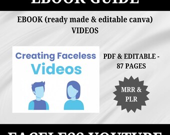 Ultimativer Youtube Faceless Controller und Vorlage, Coaching, Digitaler Video Kurs, MRR, PLR, Blueprint für pasives Einkommen, Inhaltsersteller