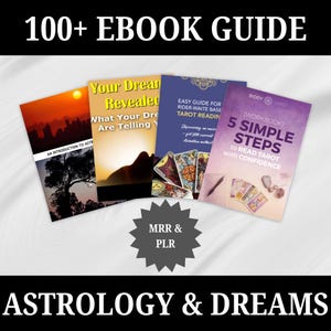 Paquete completo de más de 100 libros electrónicos sobre astrología y sueños, coaching, curso digital, MRR, PLR, crecimiento espiritual, autodescubrimiento y desarrollo personal.