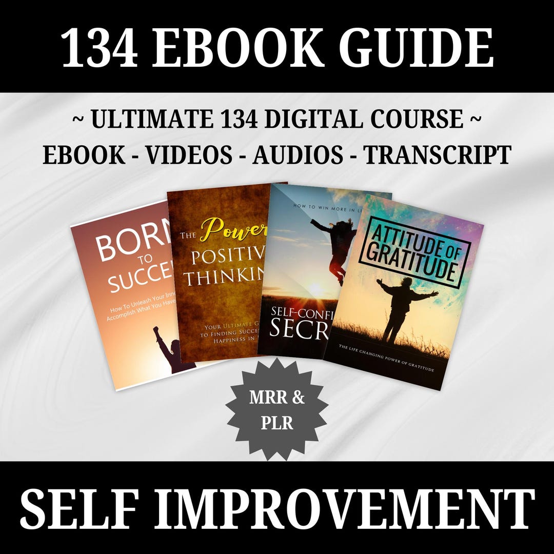134 Self Improvement Ultimate Ebook Bundle, Coaching, Digital Video ...
