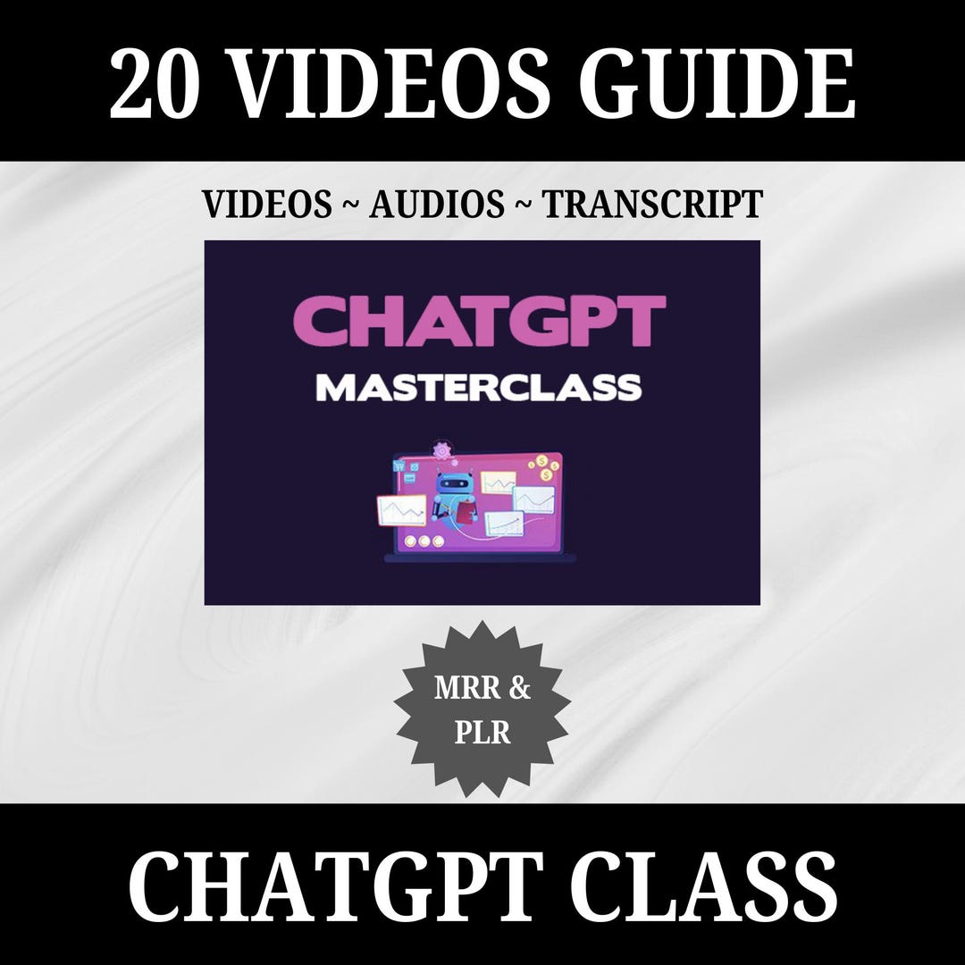 20 Ultimate Chatgpt Masterclass Digital Video Course, MRR, PLR ...