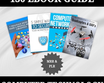 130+ Computers & Technology Ultimate Ebook Bundle, Digital Course, MRR, PLR, Learning, Development, Tech Gift for Students, Professionals