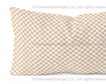 Oblong Pillow Family Throw Pillow Home Decor Pillow Accent Pillow Lumbar Support Pillow Decorative Pillow Checker Tan Cream Coach Pillow