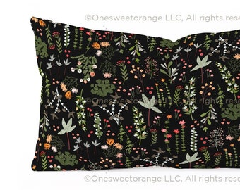 Oblong Pillow Family Throw Pillow Home Decor Pillow Accent Pillow Lumbar Support Pillow Decorative Pillow Floral Goodness II Coach Pillow