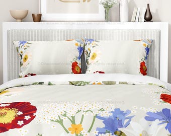 Duvet Cover Summer Blooms Soft Sage Bedding Home Decor Duvet Pillow Sham Set Bedroom Design Duvet Bedding Pillow Shams Cotton Duvet Cover