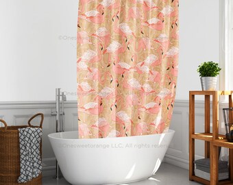 Shower Curtain Pink Flamingos Camel Bathroom Curtain Mat Set Shower Liner Bathroom Curtain Floor Mat Set Shower Waterproof Curtain w Rings