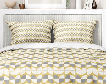 Duvet Cover Tulip Tile Dijon Bedding Home Duvet Pillow Sham Set Bedroom Decor Duvet Bedding Pillow Shams Cotton Duvet Cover Pillow Shams