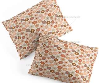 Pillow Shams Large Daisies Terracotta Pillow Covers Cotton Pillow Cover Polyester Pillow Sham Set Geese Palm Pillow Shams