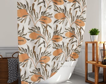 Shower Curtain Banksia Cream Bathroom Curtain Mat Set Shower Liner Bathroom Curtain Set Floor Mat Shower Curtain w Rings Waterproof