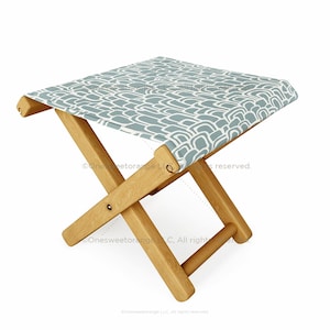 Folding Stool Rolling Hill Arches Teal Patio Stool Seaside Folding Chair Arch Beach Chair Patio Furniture Custom Folding Stool Garden Chair