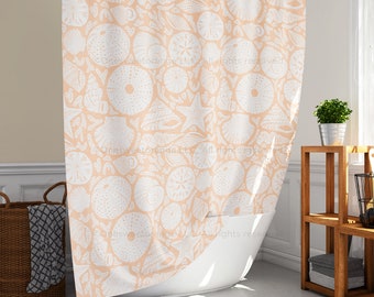 Shower Curtain Sea Shells Coral Bathroom Curtain Mat Set Shower Liner Bathroom Curtain Floor Mat Set Shower Waterproof Curtain with Rings