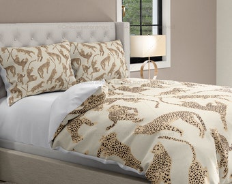 Comforter Cheetahs Tan Bedding Home Decor Comforter Pillow Sham Set Bedroom Bedding Pillow Shams Cotton Comforter Cheetah Pillow Sham Set