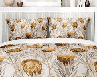 Duvet Cover Protea Large Bone Bedding Home Decor Duvet Pillow Sham Set Bedroom Design Duvet Bedding Pillow Shams Cotton Duvet Cover