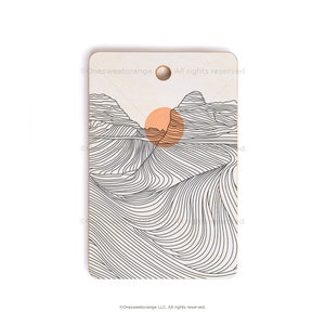 Cutting Board Mountain Line Series No.1 Kitchen Serving Board Charcuterie Board Kitchen Decor Cheese Board Bamboo Cutting Wood Board