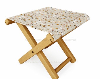 Folding Stool Terrazzo Tan Patio Stool Seaside Folding Chair Beach Chair Patio Furniture Custom Folding Stool Garden Chair Terrazzo Stool