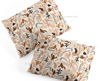 Pillow Shams Cactaseae Cream Linen Pillow Covers Cotton Pillow Cover Polyester Pillow Sham Set Geese Palm Pillow Shams