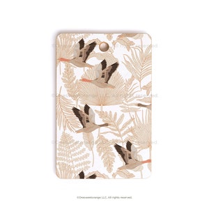 Cutting Board Geese and Palm White Kitchen Serving Board Charcuterie Board Kitchen Decor Cheese Board Bamboo Cutting Board Wood Board