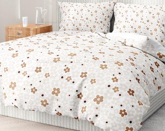 Duvet Cover Daisy Meadow White Bedding Home Decor Duvet Pillow Sham Set Bedroom Design Duvet Bedding Pillow Shams Cotton Duvet Cover