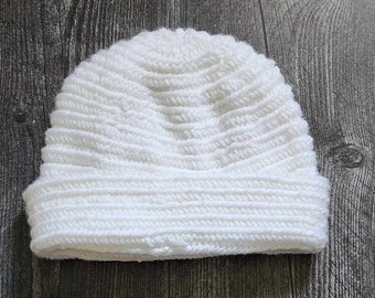 White Beanie, Size XS