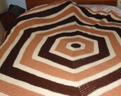 Afghan: Chocolate Bar, Hexagon