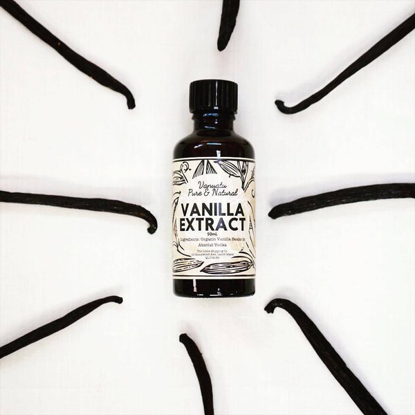 Pure Vanilla Extract 50ml Organic Vanuatu Vanilla Shipped by Sailboat, No Artificial Flavours, Preservatives or Added Sugar