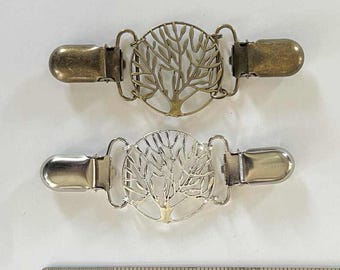 TREE of Life #9A/B Metal Cinch Belt - Ladies Dress Clip for Women - Silver READY to SHIP