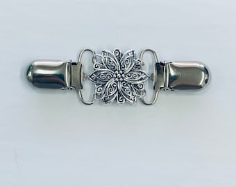LILY #15 Metal Cinch Belt - Ladies Dress Clip for Women - Silver Ready to Ship