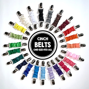 Cinch Belts READY TO SHIP: Cinch Belt - Ladies Dress Clip - Toddler Belt - One Size Fits All