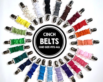 Cinch Belts READY TO SHIP: Cinch Belt - Ladies Dress Clip - Toddler Belt - One Size Fits All