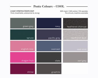 Muestras de análisis de color - Paleta de colores fríos