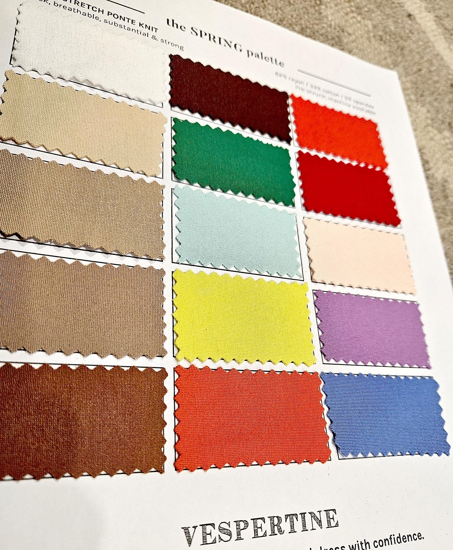 True Spring Swatch Wallet Colour Analysis Swatches - True Spring Palette - Etsy