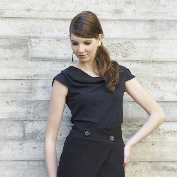 Cowl Neck Cowl Neck Top Work Top Work Blouse Capsule Etsy