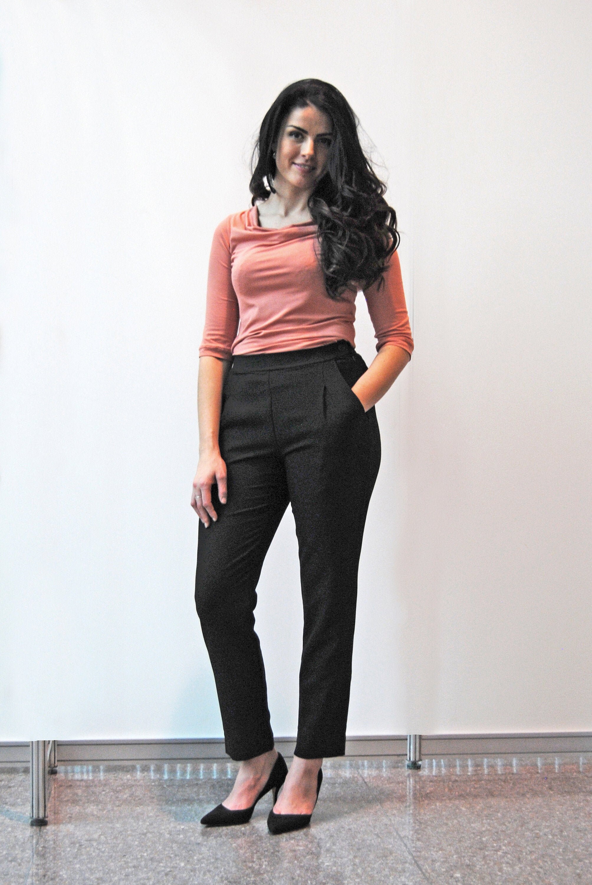 SALE: Slim Pant / High Waist Pant / Pant with Pockets / Stretch Pant / Womens Pant / Cigarette Pant / Fall Pant