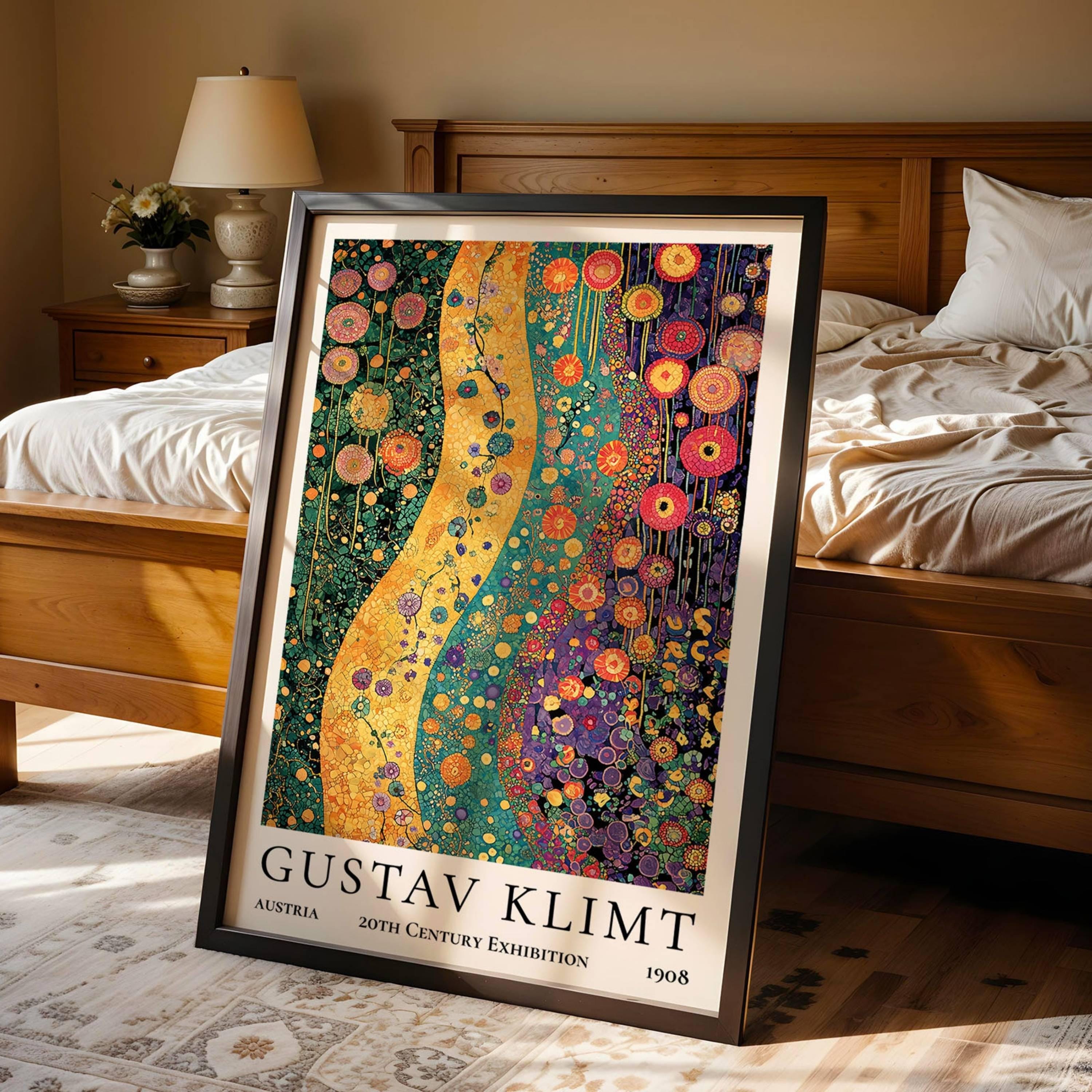 Gustav Klimt Tree of Life Poster Decorative Floral Wall Art Gold ...